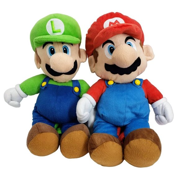 NINTENDO Mario & Luigi Plush Backpacks Stuffies Stuffed Animal Set of 2 - Picture 1 of 5